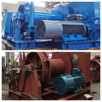 380V الأزرق طبل مزدوج السفينة ونش البحرية الكهربائية مع قدرة تحميل 500KN