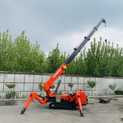 معدات رفع العنكبوت الكهربائية الصغيرة للديزل الزاحف Spider Crane Fly Jib 3T 8T