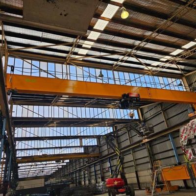 3T 10T Euro Mobile Single Bridge Overhead Crane كابل الإطار الضوء