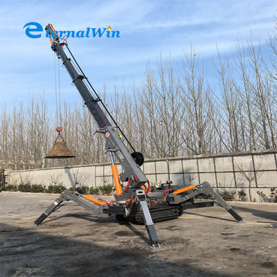 رافعة عنكبوتية ديزل بحد أقصى 8.6 متر ونصف قطر عمل ووزن 5 أطنان لمشاريع البناء الثقيلة